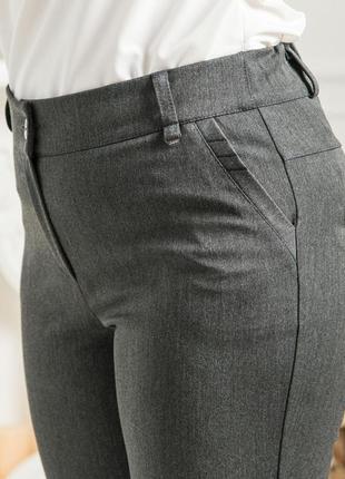 Женские  брюки "прада",  ткань тиар, в поясе резинка, размеры 52,54 серые3 фото