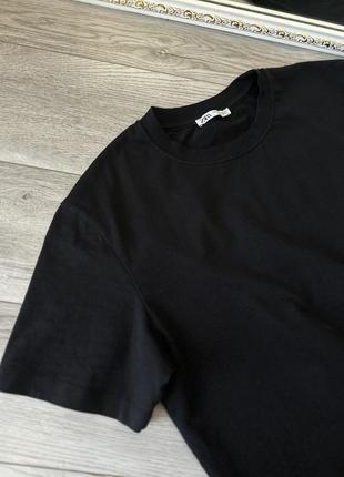 Черная коттоновая футболка zara