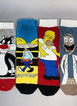 Женские носки , набор женских носков 36-41 6 пар с мультяшным рисунком в подарочной коробк...