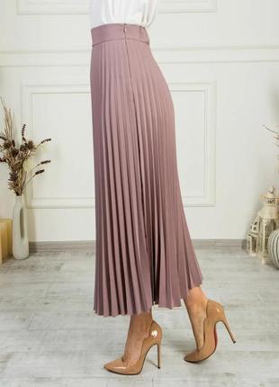 Женская юбка плиссе из костюмной ткани "лера", талия на резинке, р. 44,46,48,50,52,54,56 беж3 фото