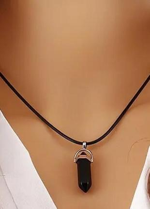 Кулон шестигранник на шнурке