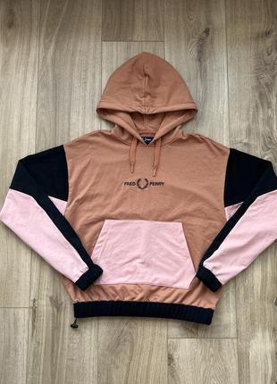 Стильное худи fred perry colour block hooded sweatshirt2 фото