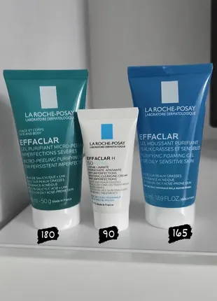 Гель мус для вмивання la roche-posay effaclar / ля рош ефаклар / гель effaclar h iso-biome