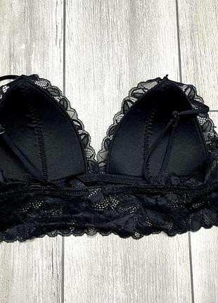 Чорний мереживний топ primark