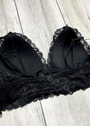 Чорний мереживний топ primark