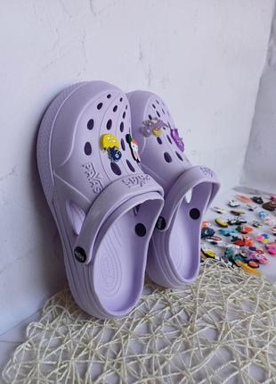 Легкі удебні м'які крокси/сабо/шльопанці на беж/бузок/молочний, розмір 36-41