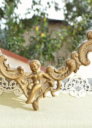 Розкішне настінне дзеркало ! бронза. ангелики. путті. старинное зеркало.