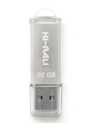 Флеш-накопичувач usb 32gb hi-rali rocket series silver (hi-32gbvcsl)