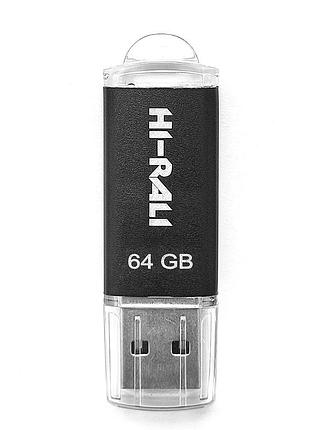 Флеш-накопичувач usb 64gb hi-rali rocket series black (hi-64gbvcbk)