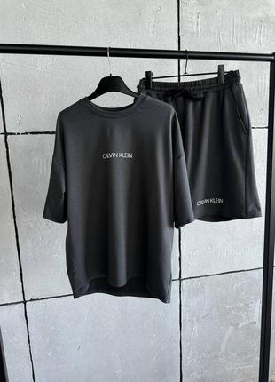 Чоловічий набір oversize (футболка+шорти) calvin klein