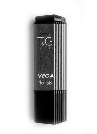 Флеш-накопичувач usb 16gb t&g 121 vega series grey (tg121-16gbgy)