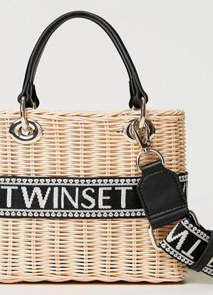 Новая женская плетеная сумка шоппер twinset twin-set3 фото
