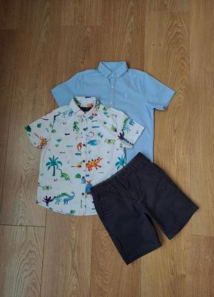 Летний набор для мальчика/шорты/рубашка с коротким рукавом для мальчика8 фото