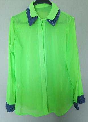 Яркая летняя шифоновая блузка