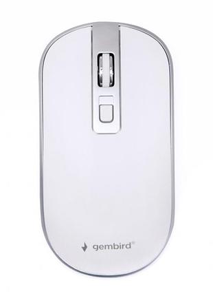 Миша бездротова gembird musw-4b-06-ws white/silver