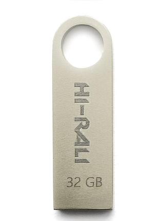 Флеш-накопичувач usb 32gb hi-rali shuttle series silver (hi-32gbshsl)