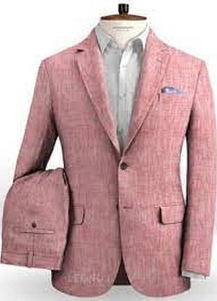 Піджак чоловічий westbury c&a l-xl (54) , slim fit лляний кораловий