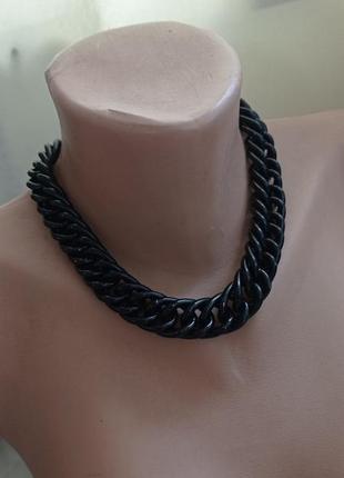 Ланцюжок на шию металевий масивний  товстий широкий колье