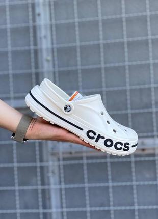 Капці жіночі crocs bayaband білі3 фото
