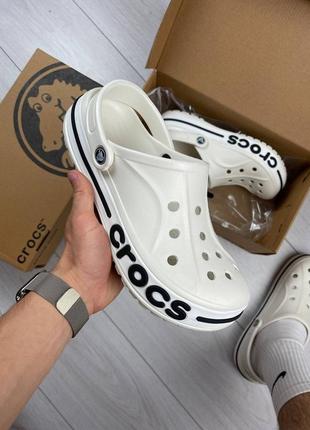 Капці жіночі crocs bayaband білі6 фото