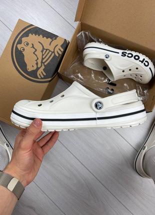 Капці жіночі crocs bayaband білі8 фото
