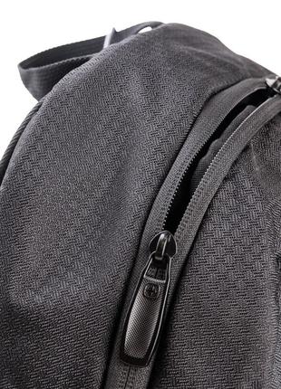 Мужской рюкзак для города suissewin черный дорожный спортивный качественный 32 х 15 х 46 см