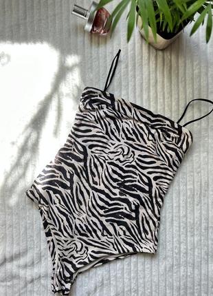 Купальник суцільний, животний принт h&m