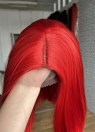 Парик каре красный, без челки, для фотосессии хэллоуин, косплей, аниме, костюм