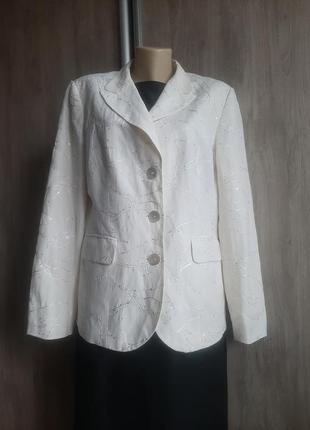 Apart гарний жакет шовк/льон