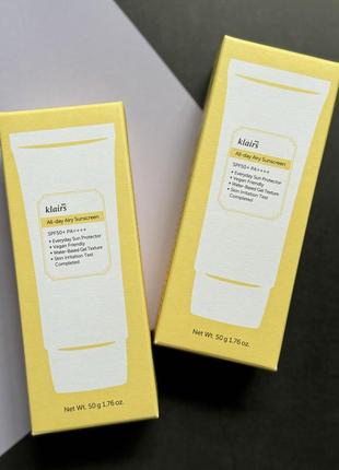 Сонцезахисний крем klairs - all-day airy sunscreen spf50+ pa++++ (50g)