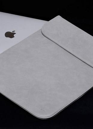 Чехол для macbook ноутбуков bestjing в виде конверта серебристый7 фото