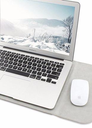 Чохол для macbook ноутбуків bestjing у формі конверта сріблястий6 фото