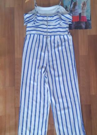 Стильный летний комбинезон с широкими брюками, кюлоты, платье, платье zara 11-12 лет