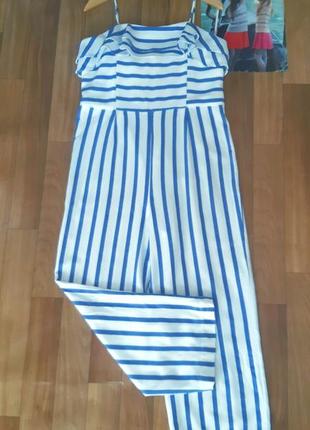 Стильный летний комбинезон с широкими брюками, кюлоты, платье, платье zara 11-12 лет