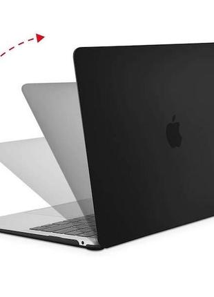 Чехол для macbook air 13" 2019 2018 a1932 bestjing черный матовый4 фото