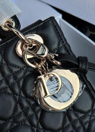 Сумка christian dior small lady dior my abcdior bag black9 фото