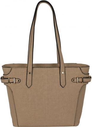 Женская стильная сумка , материал эко-кожа гладкая и под рептилию, одно отделение, беж2 фото