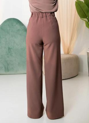 Женские брюки палаццо " анталия", ткань костюмная россо , р-р  42,44,46,48,50,52,54,56 мокко2 фото