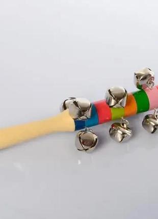 Деревянная игрушка бубен, 19см, md2197