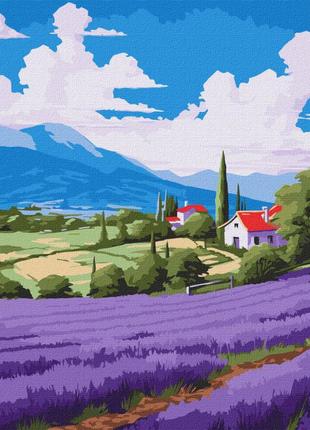 Картина по номерам лавандовые просторы идейка 30х40см, кно6346