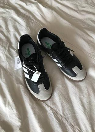 Кросівки adidas samba vegan black white grey