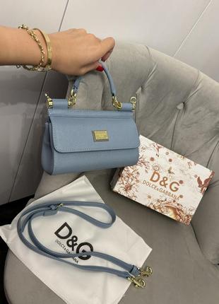 Маленька блакитна сумка mini dolce&gabbana