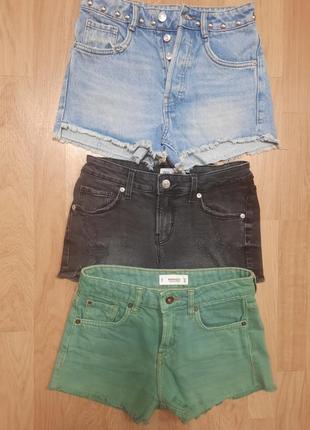 Джинсовые шорты zara mango