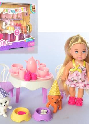 Кукла, животные, мебель, посуда, 32 предмета, 88021