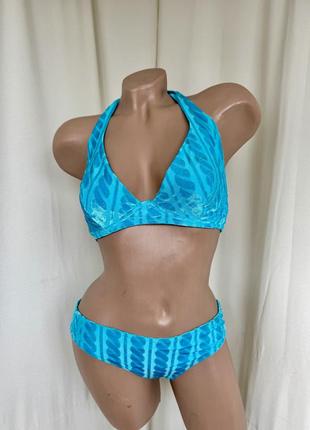 Купальник calzedonia cobey голубой бикини яркий велюр бархат винтаж