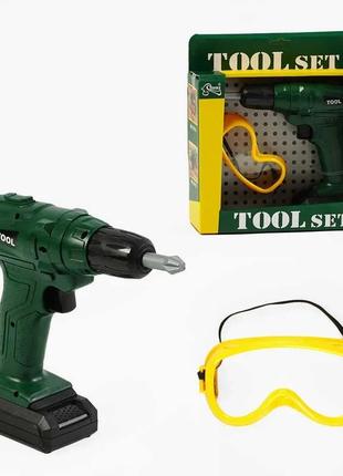 Шуруповерт дитячі ігрові інструменти a-toys з маскою, t1811d