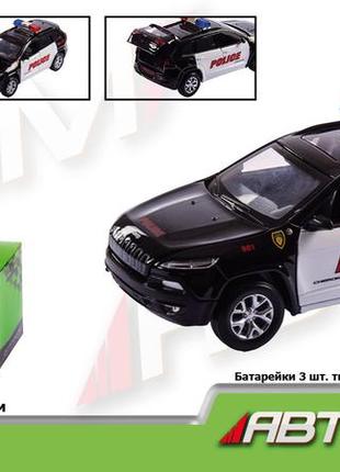 Машина детская металлическая, автопром, 1:32 jeep cherokee-police, 68425