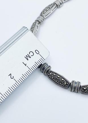 Браслет серебряный с марказитом 19,5 13,33 г