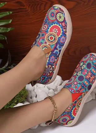 Літні туфлі ситцевого забарвлення на широку ногу, р. 41 (40,5)3 фото