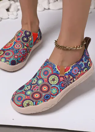 Літні туфлі ситцевого забарвлення на широку ногу, р. 41 (40,5)9 фото